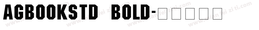 AGBookStd Bold字体转换